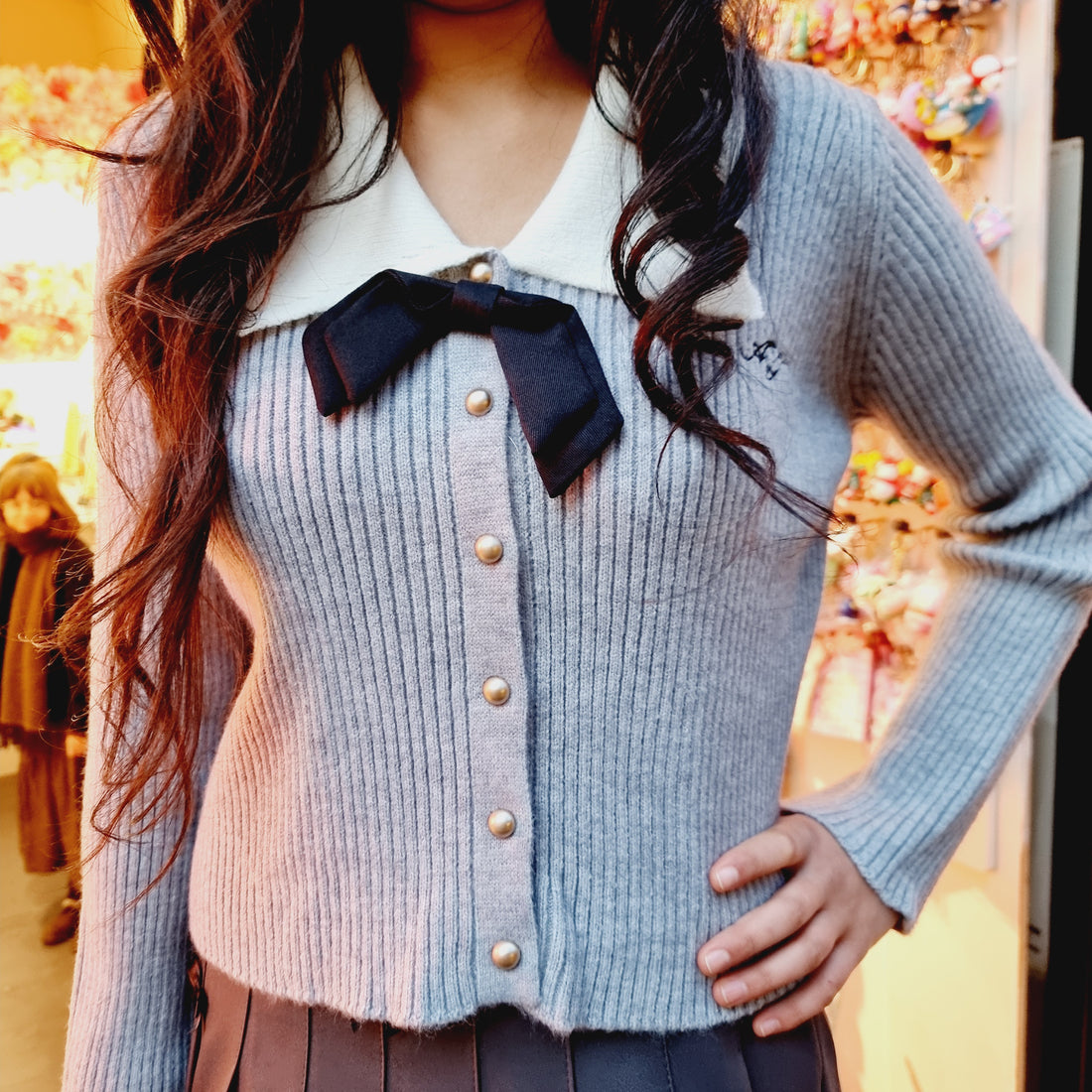 Elegant Charm Bow-Knit Sweater