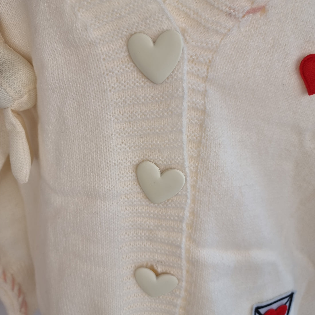 Sweetheart Bunny Companion Cream Cardigan