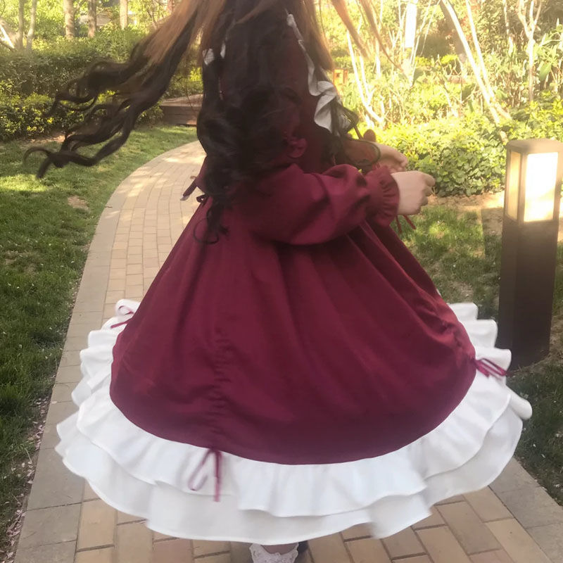 Victorian Charm Burgundy Lolita Dress