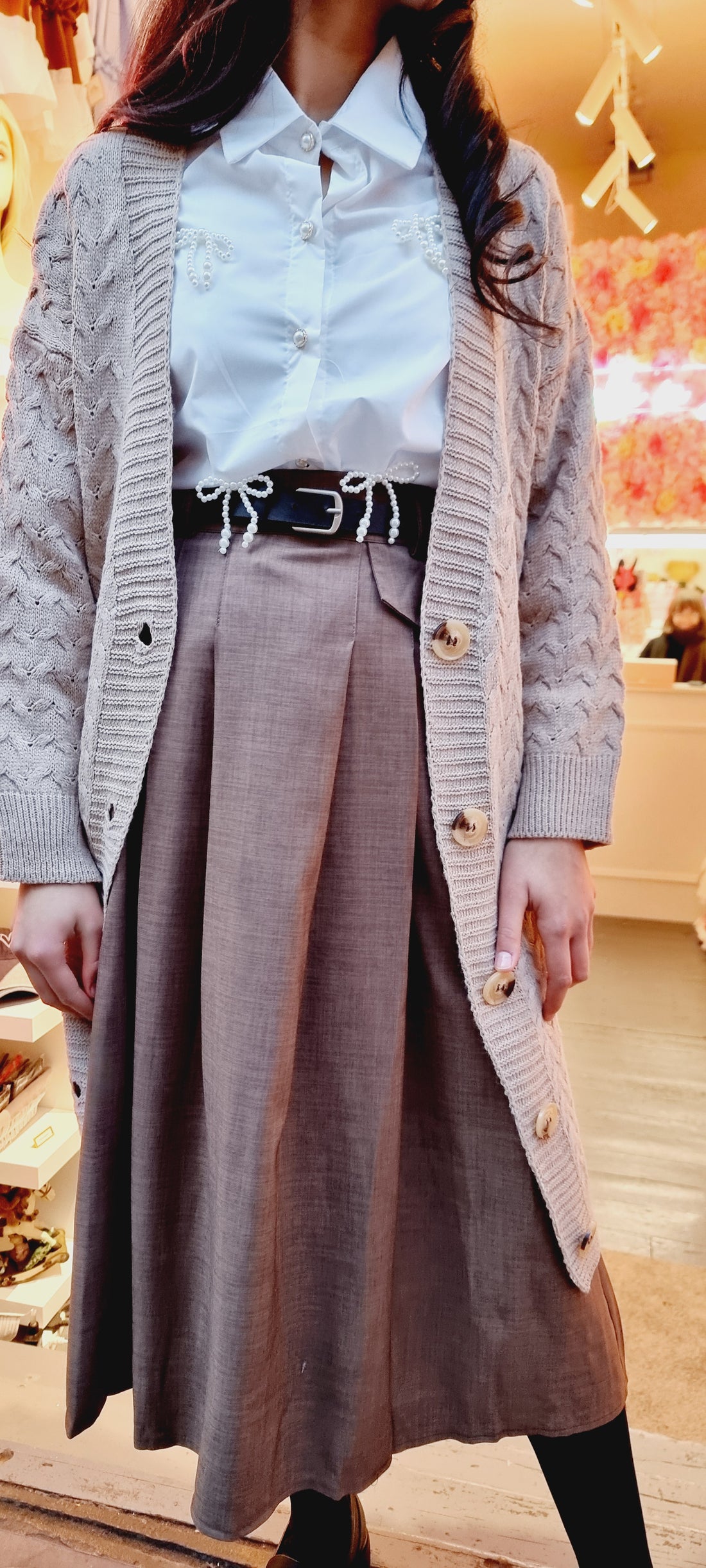 Cozy Cable-Knit Long Cardigan