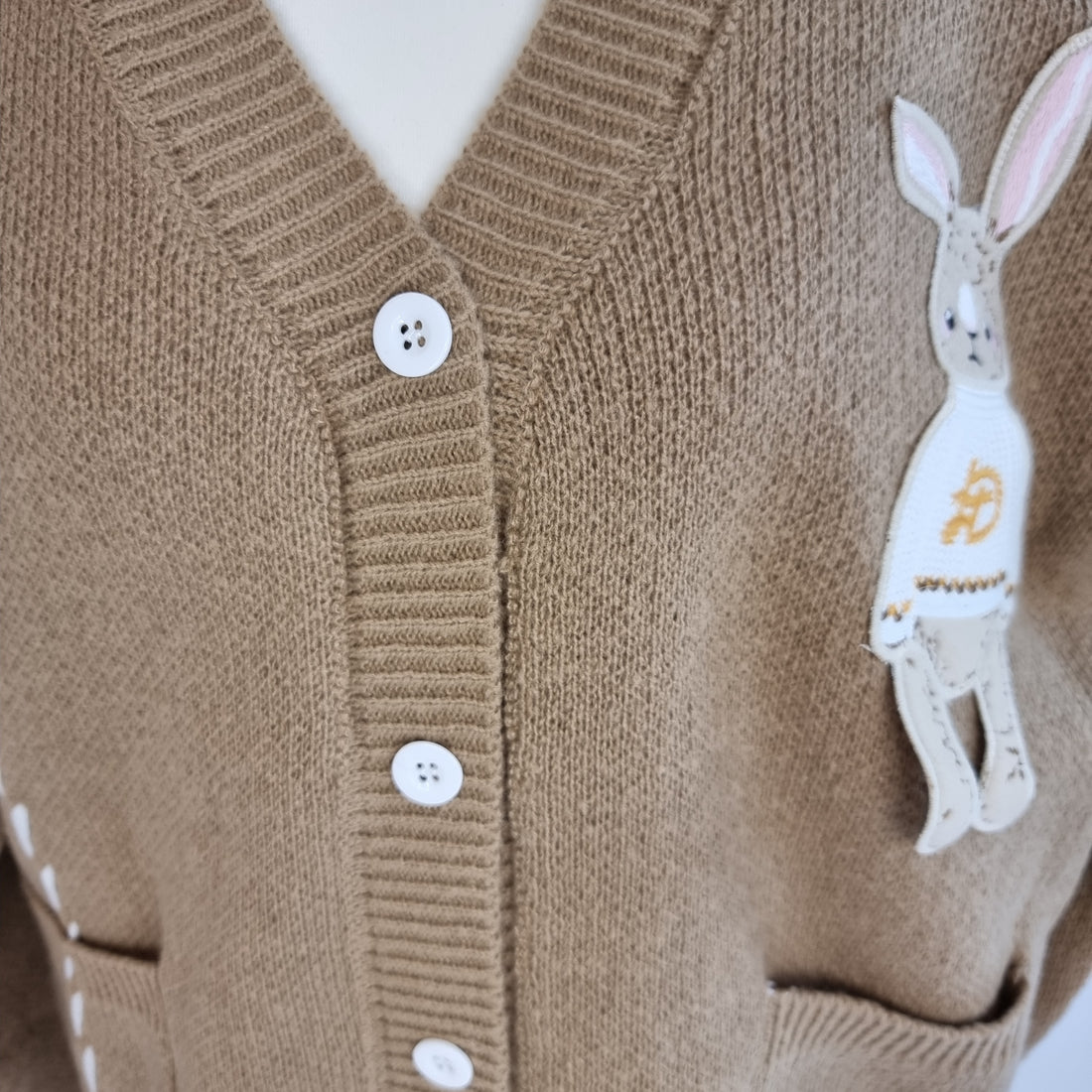 Woodland Bunny Friend Brown Cardigan