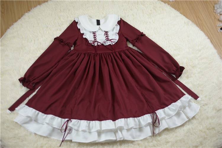 Victorian Charm Burgundy Lolita Dress