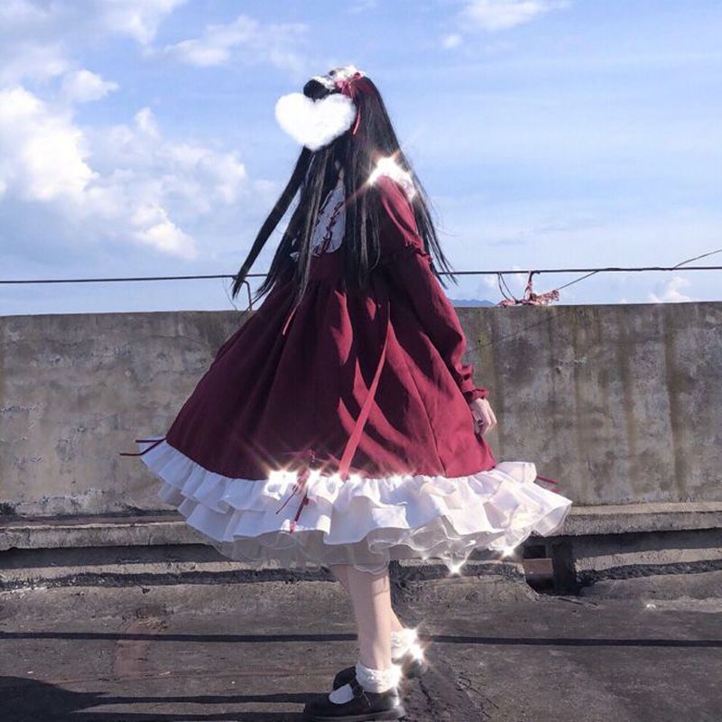 Victorian Charm Burgundy Lolita Dress