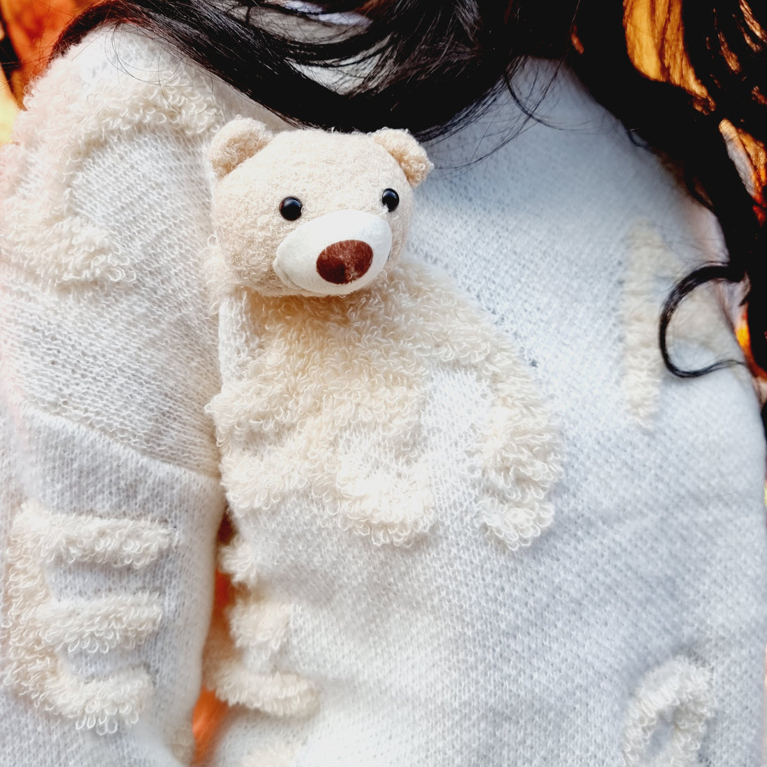 Cozy Teddy Companion Cream Sweater