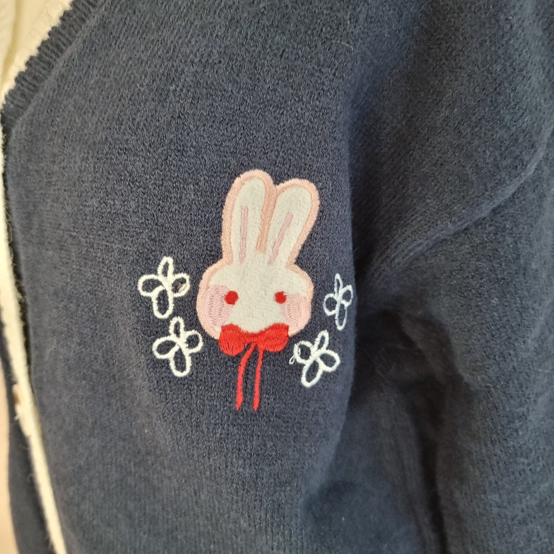 Bunny Blossom Cozy Blue Cardigan