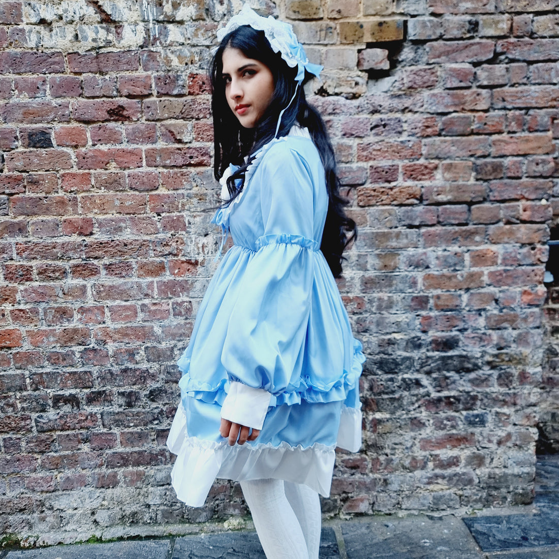 Dreamy Light Blue Long-Sleeve Lolita Dress